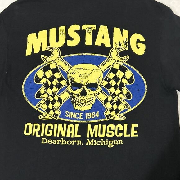 Ford Mustang Burnout After Burnout Dearborn Michigan T-Shirt Black Medium - Picture 3 of 6